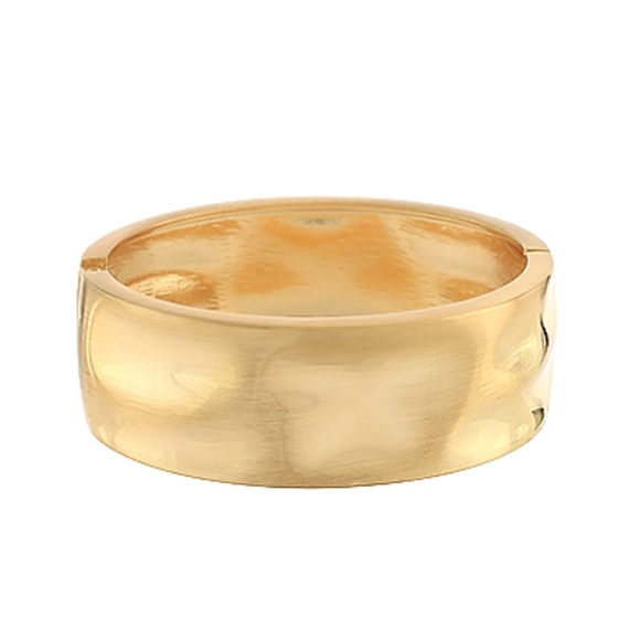 Textured Metal Bangle Hinge Bracelet - Picture 1 of 2